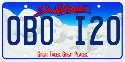SD license plate 0BOI20