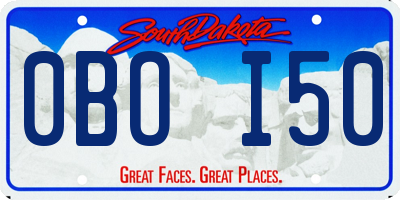 SD license plate 0BOI50