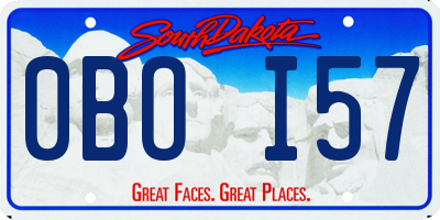 SD license plate 0BOI57