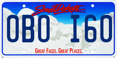 SD license plate 0BOI60
