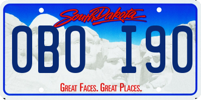 SD license plate 0BOI90
