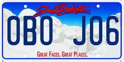 SD license plate 0BOJ06
