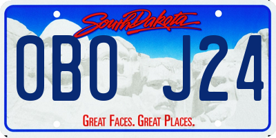 SD license plate 0BOJ24