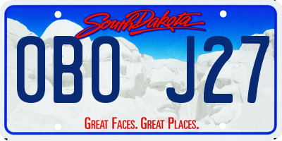 SD license plate 0BOJ27
