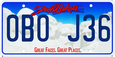 SD license plate 0BOJ36