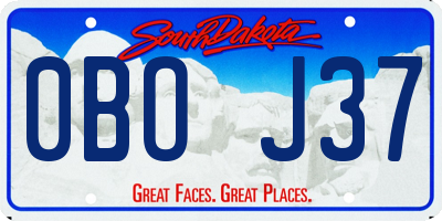 SD license plate 0BOJ37