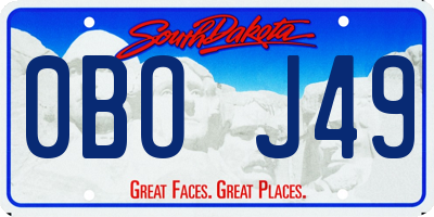 SD license plate 0BOJ49