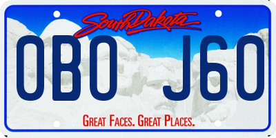 SD license plate 0BOJ60