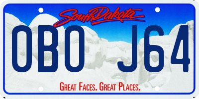 SD license plate 0BOJ64