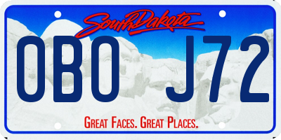 SD license plate 0BOJ72