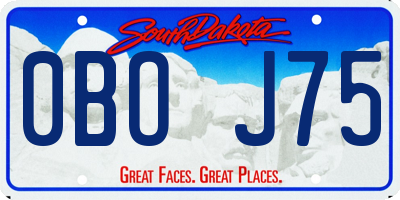SD license plate 0BOJ75