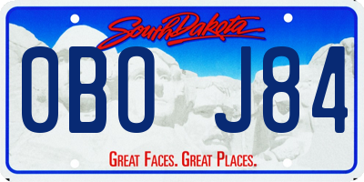 SD license plate 0BOJ84