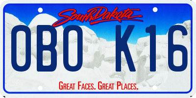 SD license plate 0BOK16