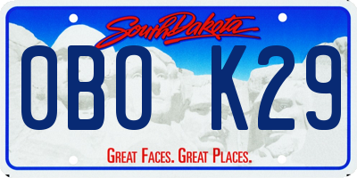 SD license plate 0BOK29