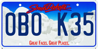 SD license plate 0BOK35