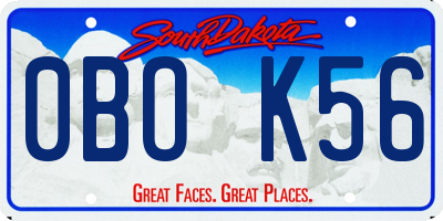 SD license plate 0BOK56