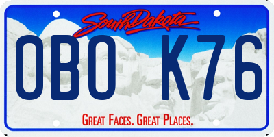 SD license plate 0BOK76