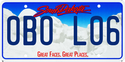 SD license plate 0BOL06