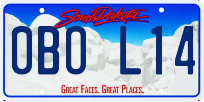 SD license plate 0BOL14