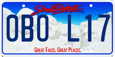 SD license plate 0BOL17