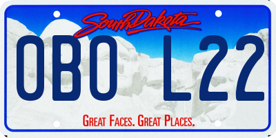 SD license plate 0BOL22