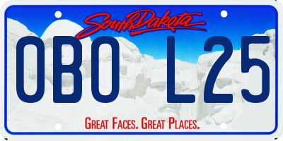 SD license plate 0BOL25