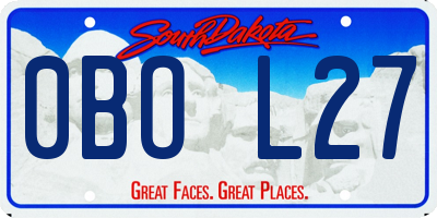 SD license plate 0BOL27