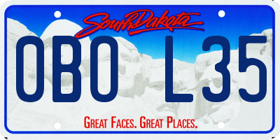 SD license plate 0BOL35