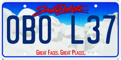 SD license plate 0BOL37