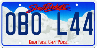 SD license plate 0BOL44