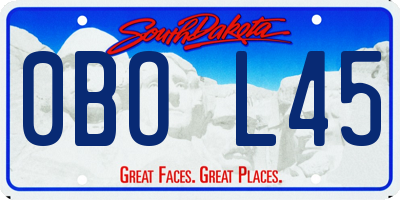SD license plate 0BOL45