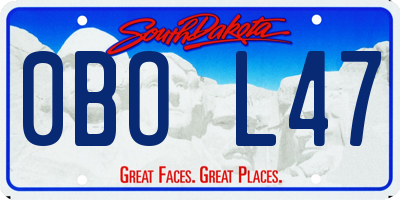 SD license plate 0BOL47