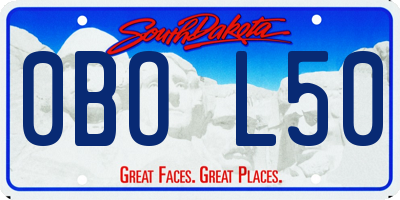 SD license plate 0BOL50