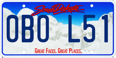 SD license plate 0BOL51