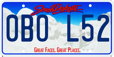 SD license plate 0BOL52