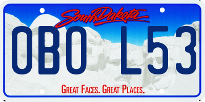 SD license plate 0BOL53