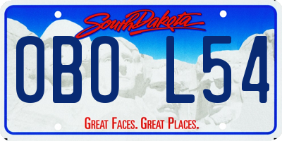 SD license plate 0BOL54
