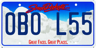 SD license plate 0BOL55