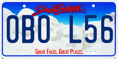 SD license plate 0BOL56