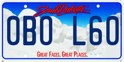 SD license plate 0BOL60