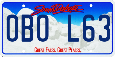 SD license plate 0BOL63