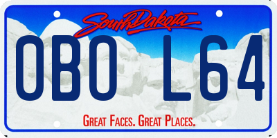 SD license plate 0BOL64