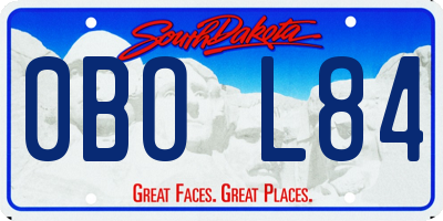 SD license plate 0BOL84