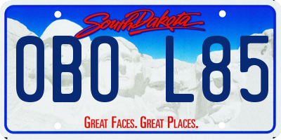 SD license plate 0BOL85