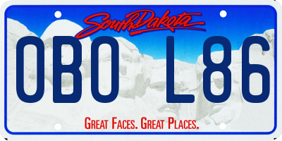 SD license plate 0BOL86