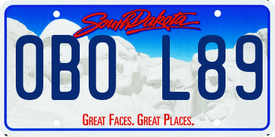 SD license plate 0BOL89