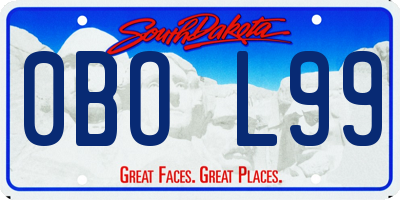 SD license plate 0BOL99