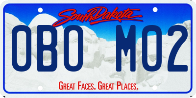 SD license plate 0BOM02