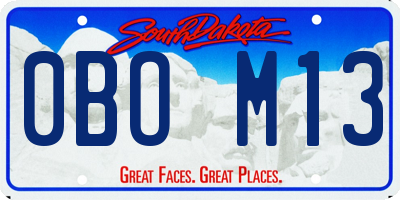 SD license plate 0BOM13