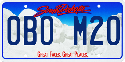 SD license plate 0BOM20